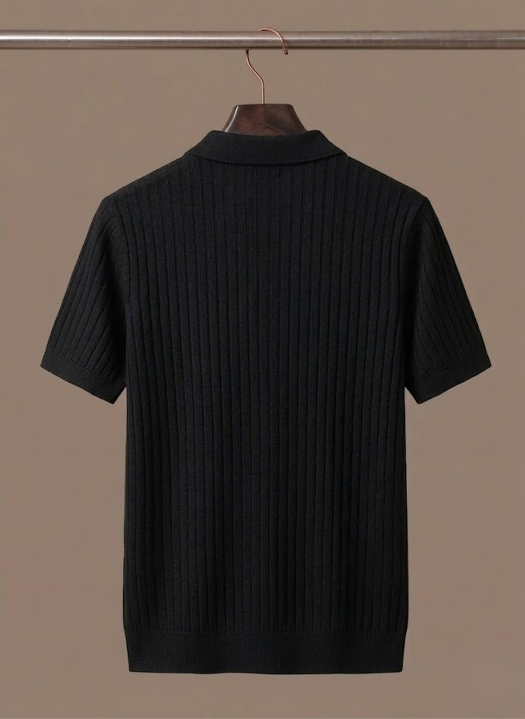 Poloshirt Strickoptik Horizontalstreifen Regular Fit – Senro