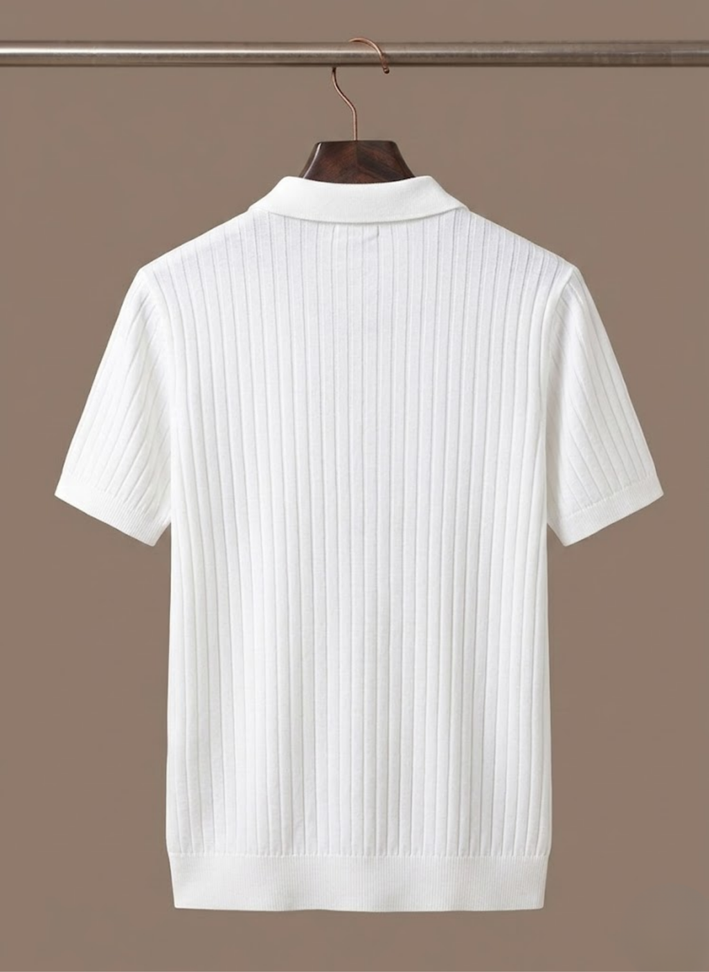 Poloshirt Strickoptik Horizontalstreifen Regular Fit – Senro