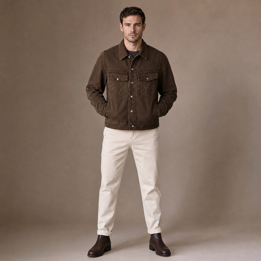 Reginald | Truckerjacke Washed Canvas