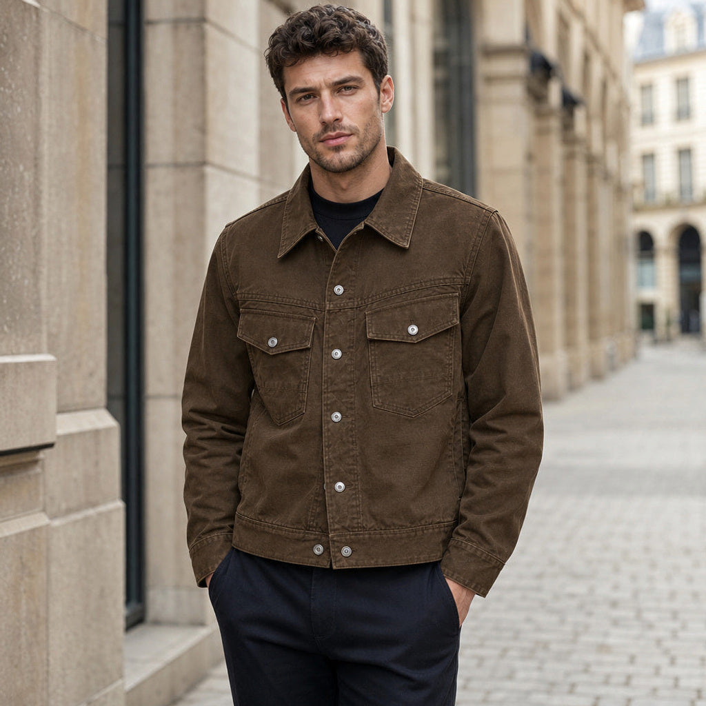 Reginald | Truckerjacke Washed Canvas