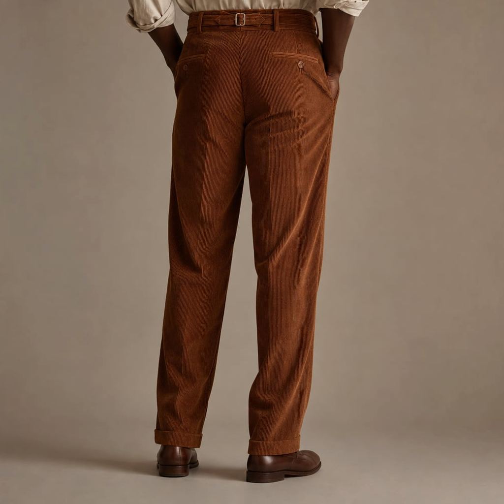 Reiner | Cord-Hose Gurkha Doppelfalte Seitenriegel-Bund