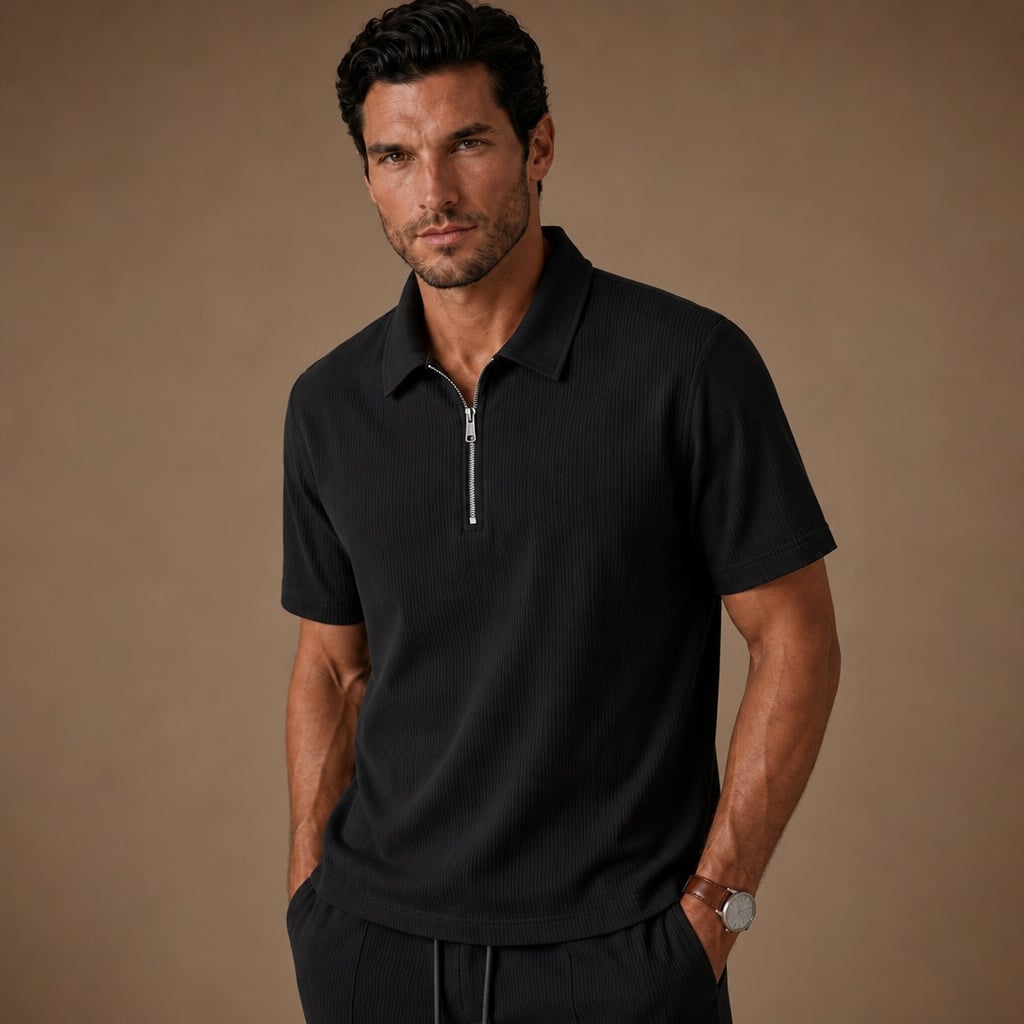 Ripp-Set Poloshirt & Shorts Quarter-Zip – Linver