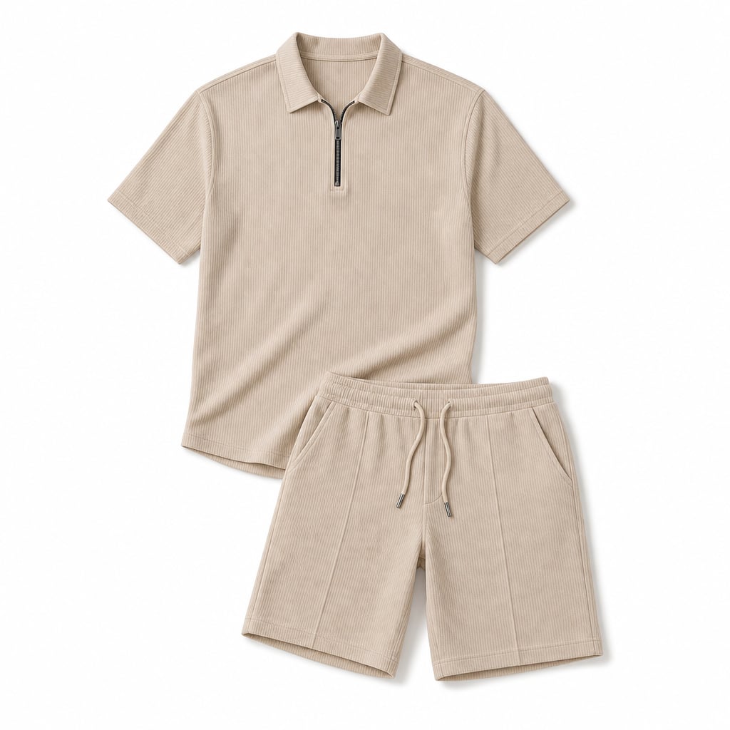 Ripp-Set Poloshirt & Shorts Quarter-Zip – Linver