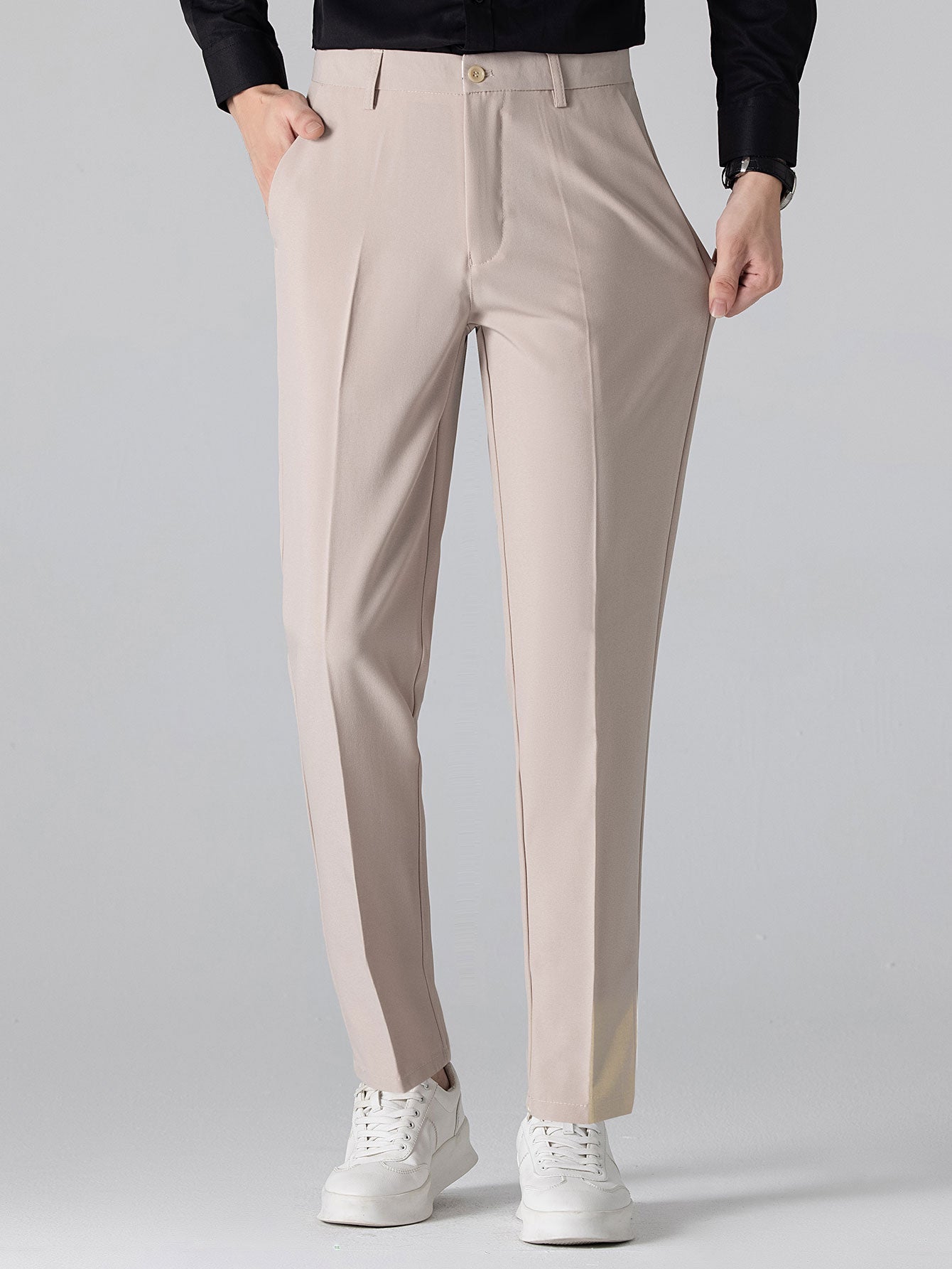 Set Waffelstrick Slim Tapered Poloshirt & Hose – Daxel