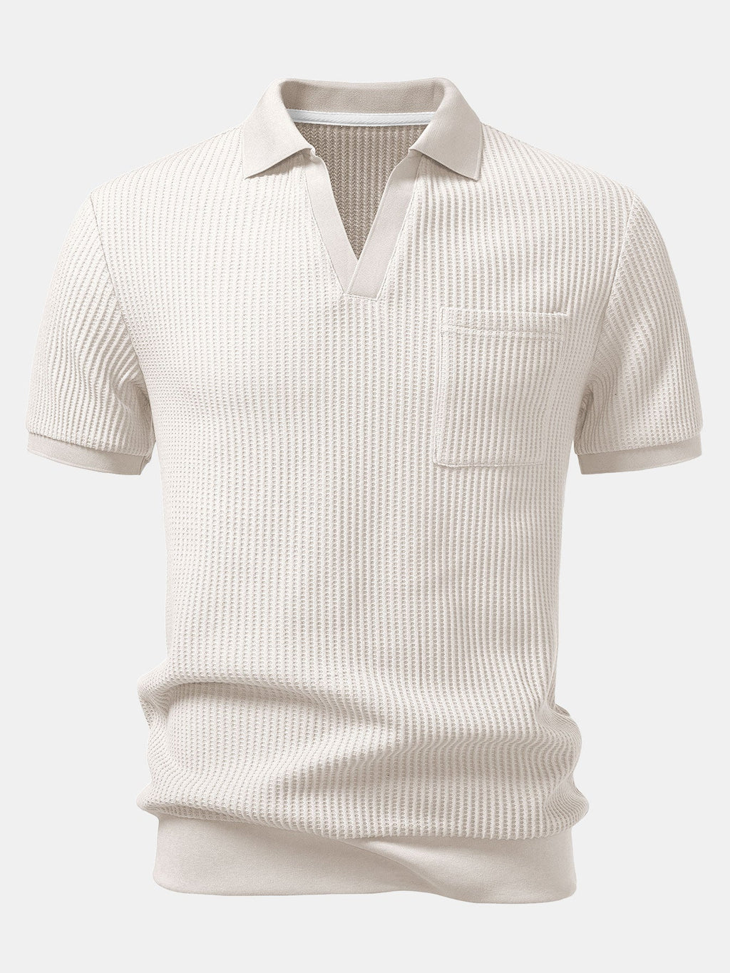 Set Waffelstrick Slim Tapered Poloshirt & Hose – Daxel