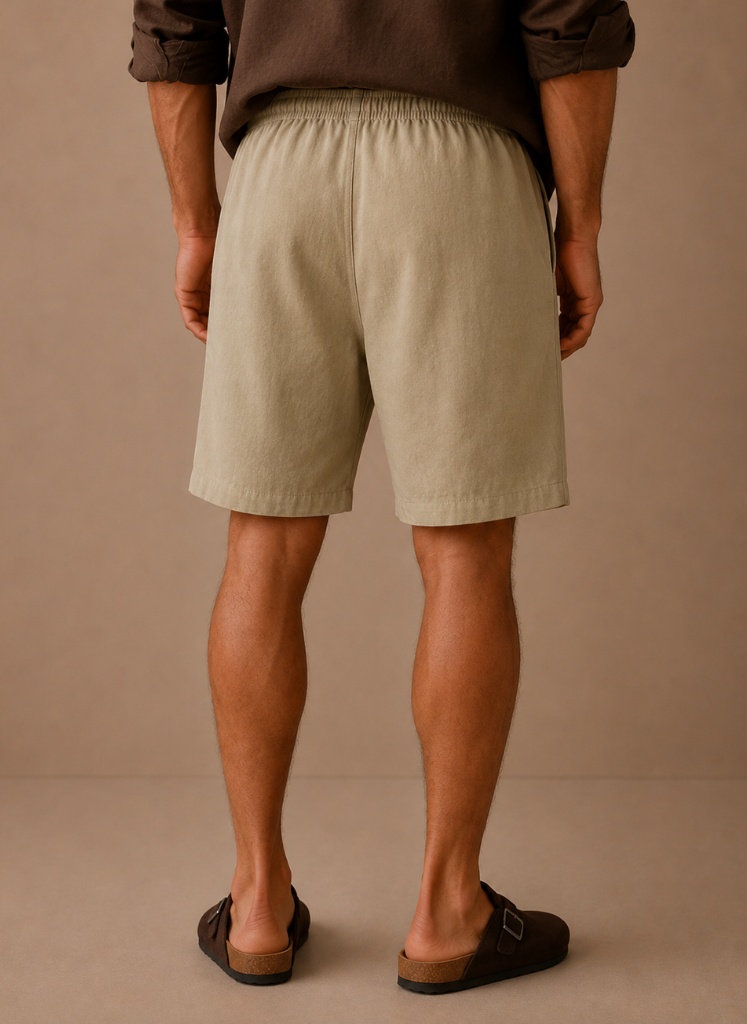 Shorts Baumwoll-Leinen-Mischgewebe Relaxed Fit – Lindon