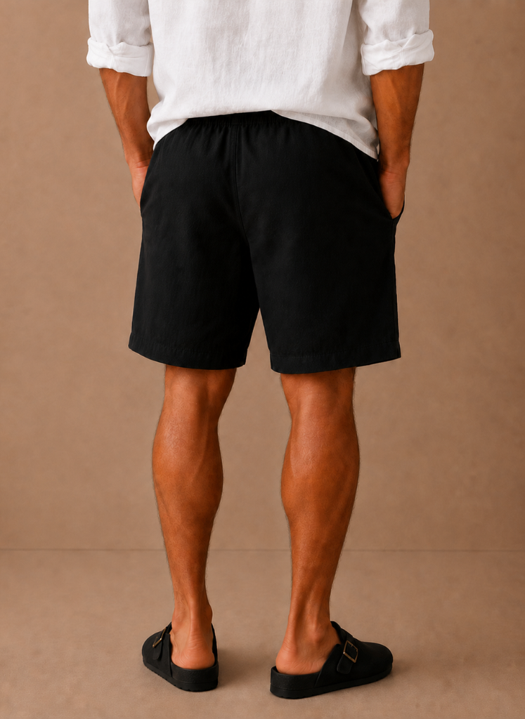 Shorts Baumwoll-Leinen-Mischgewebe Relaxed Fit – Lindon