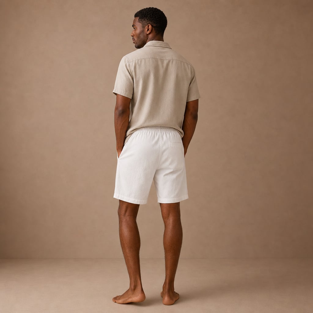 Shorts Baumwoll-Leinen-Mischgewebe Relaxed Fit – Lindon
