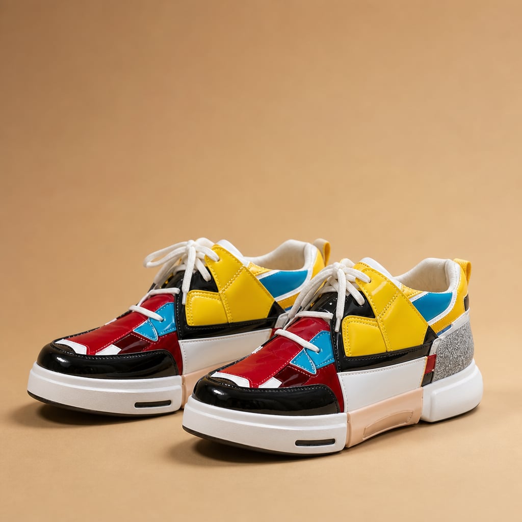 Sneaker Asymmetrisches Design Stoßdämpfende Sohle – Varen