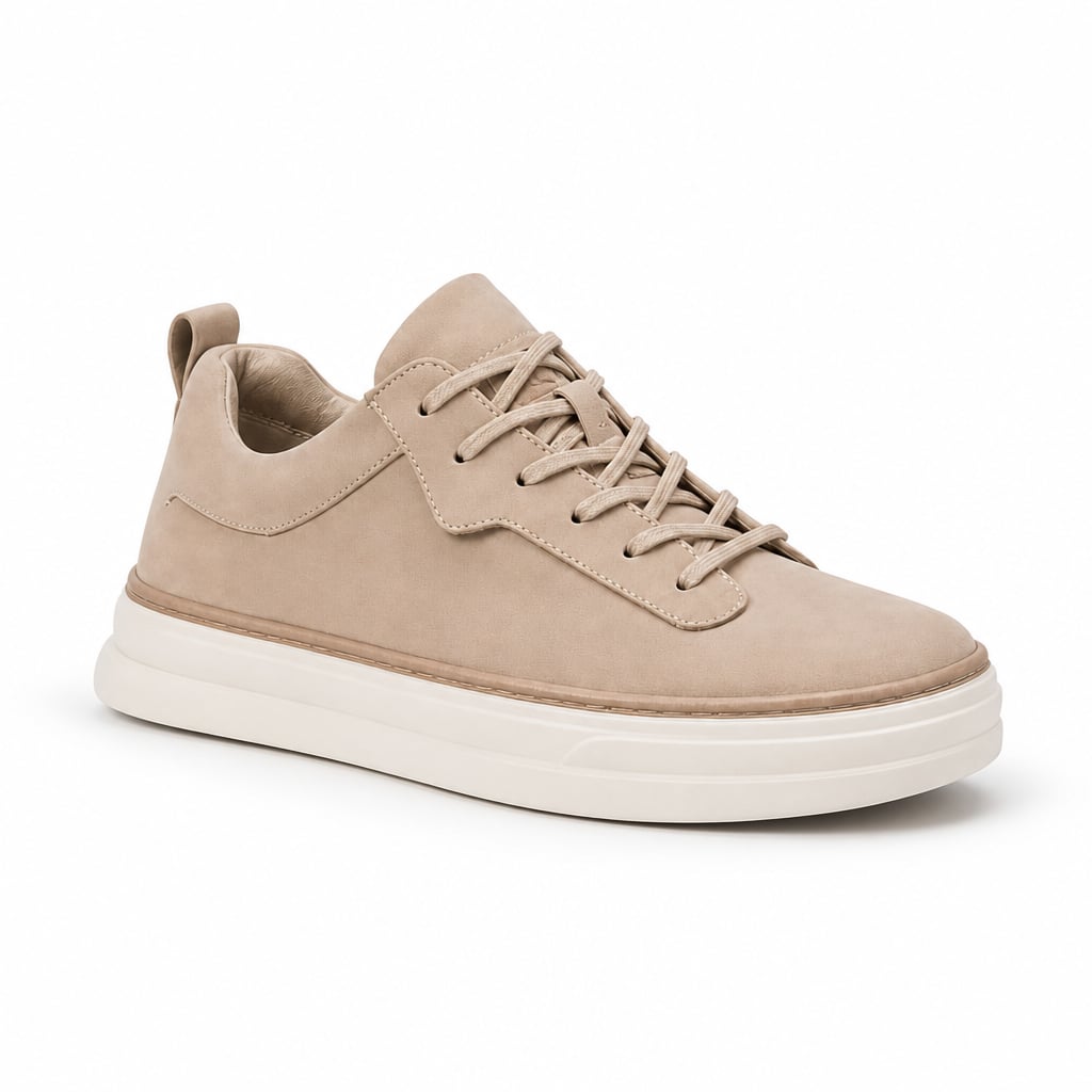 Sneaker Wildleder-Optik Slip-On Smart Casual Beige – Senvo