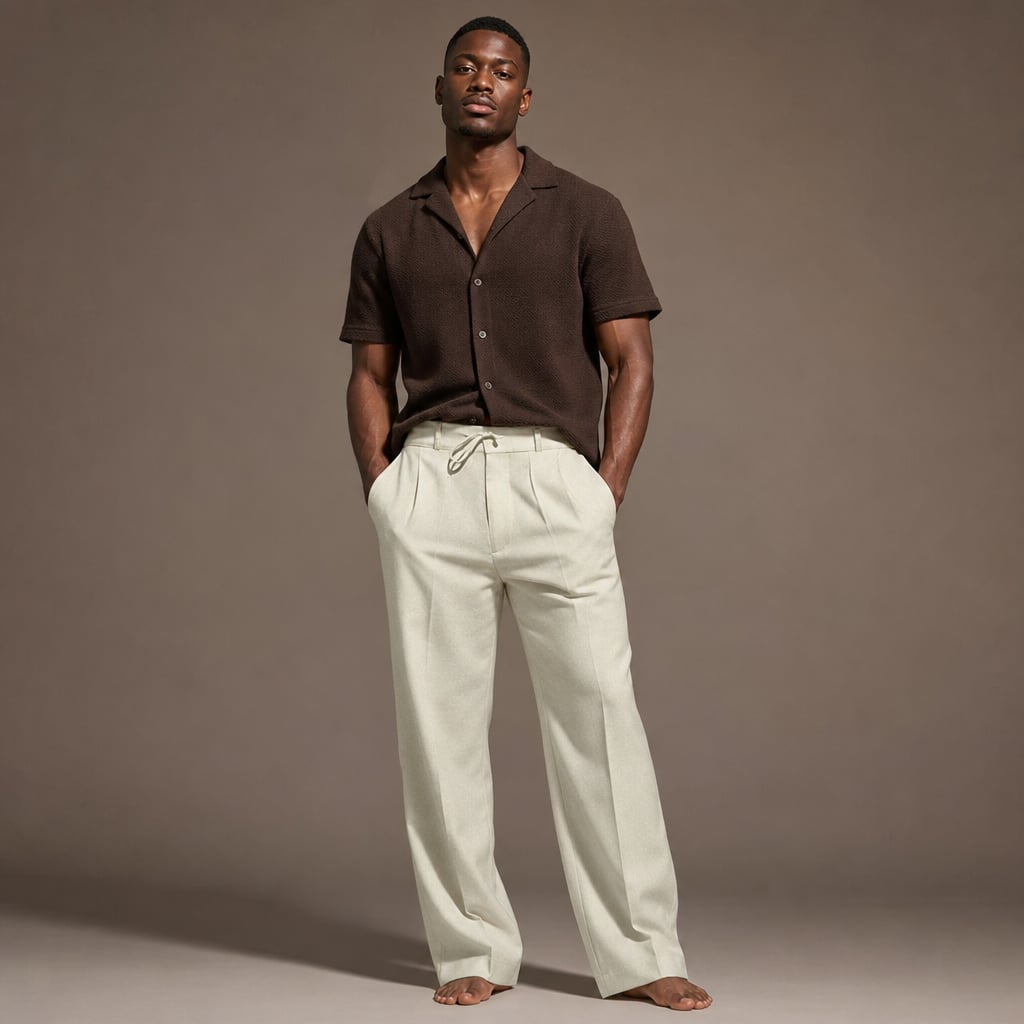 Strandhose Relaxed Fit Kordelzug Weite Passform – Peak