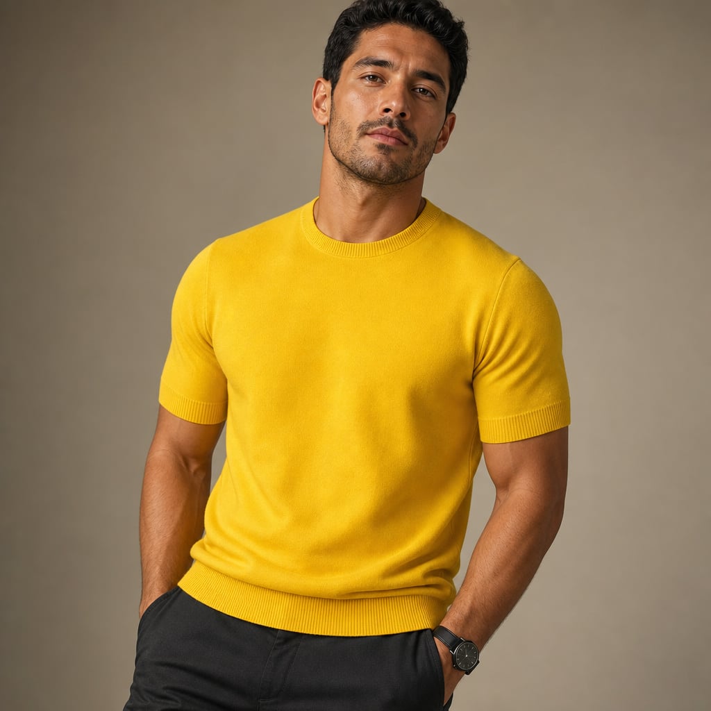 T-Shirt Merino-Wollmischung Tailored Fit – Tarlano