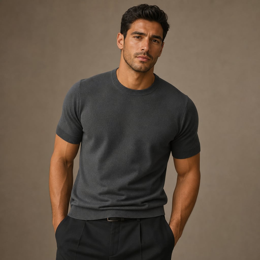 T-Shirt Merino-Wollmischung Tailored Fit – Tarlano