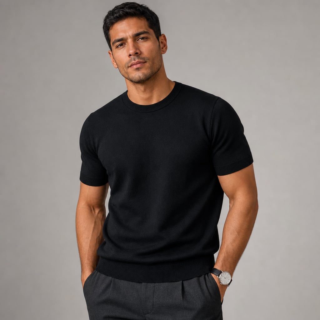 T-Shirt Merino-Wollmischung Tailored Fit – Tarlano