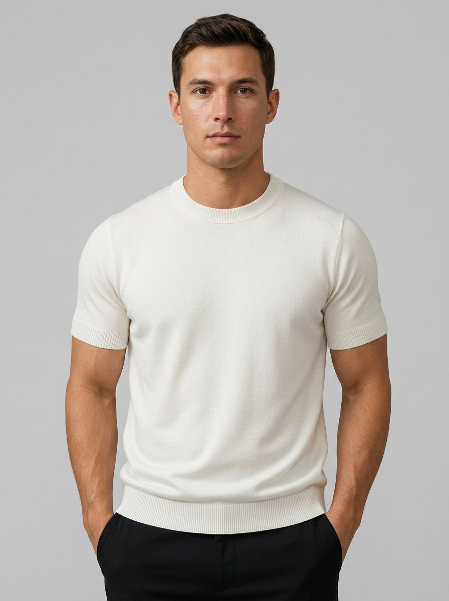 T-Shirt Merino-Wollmischung Tailored Fit – Tarlano