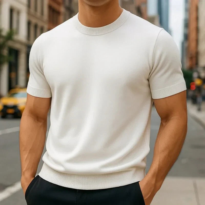 T-Shirt Merino-Wollmischung Tailored Fit – Tarlano