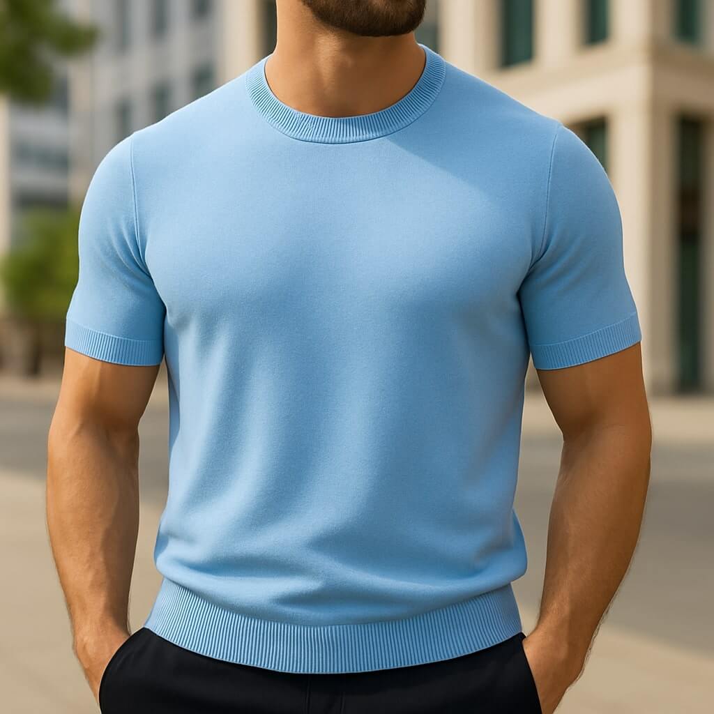 T-Shirt Merino-Wollmischung Tailored Fit – Tarlano