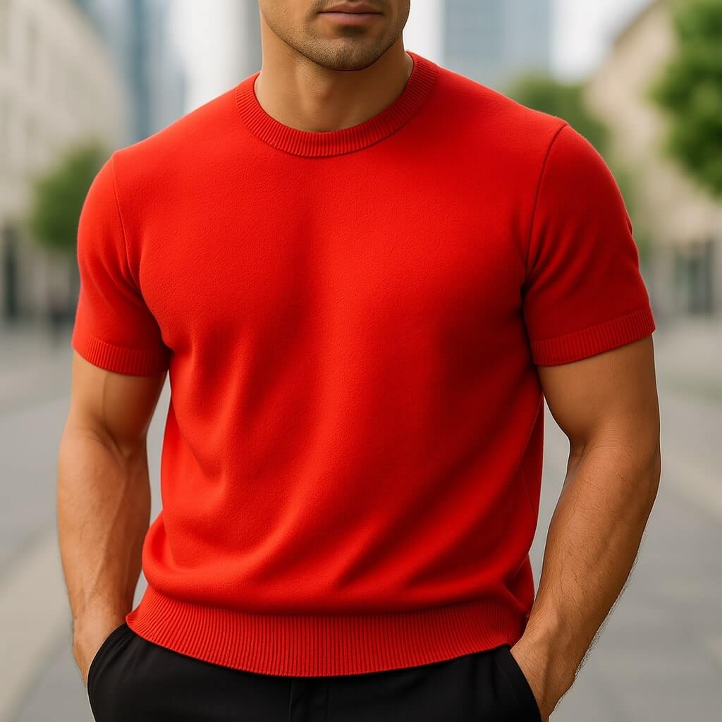 T-Shirt Merino-Wollmischung Tailored Fit – Tarlano