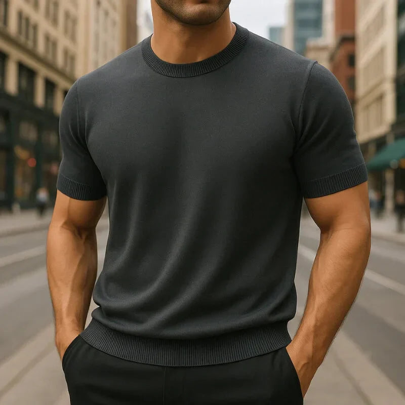 T-Shirt Merino-Wollmischung Tailored Fit – Tarlano