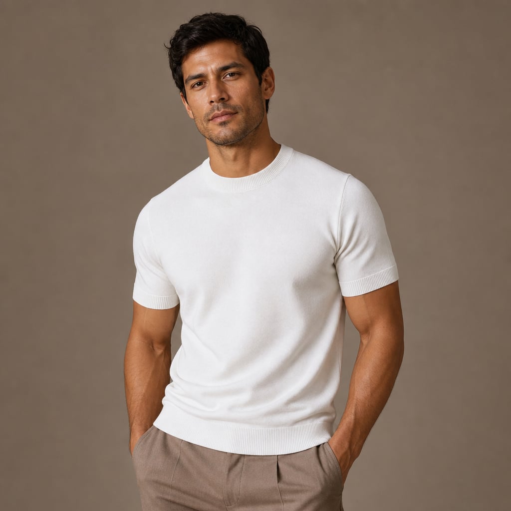 T-Shirt Merino-Wollmischung Tailored Fit – Tarlano