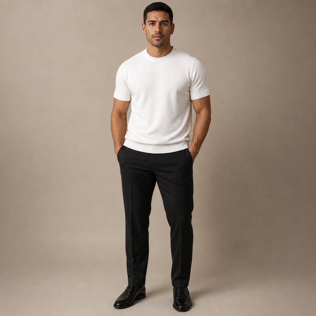 T-Shirt Merino-Wollmischung Tailored Fit – Tarlano