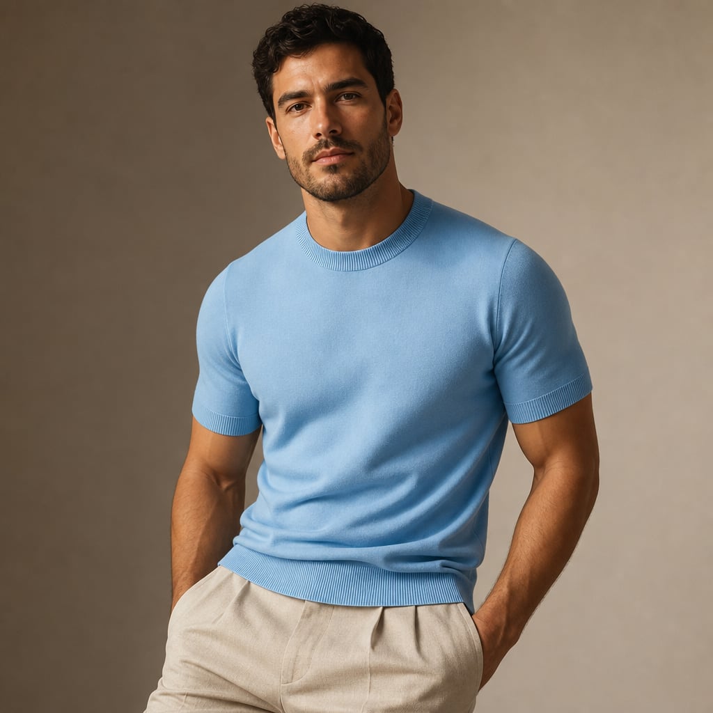 T-Shirt Merino-Wollmischung Tailored Fit – Tarlano