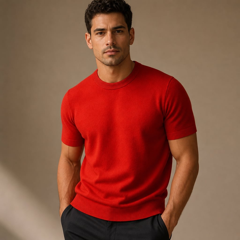 T-Shirt Merino-Wollmischung Tailored Fit – Tarlano