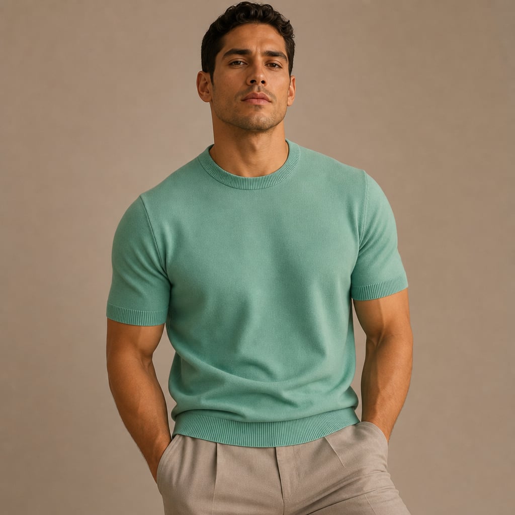 T-Shirt Merino-Wollmischung Tailored Fit – Tarlano