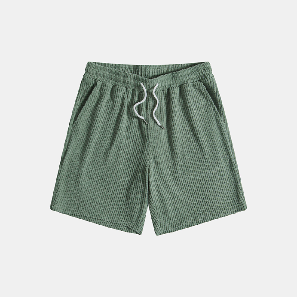 Waffelstrick-Set Kurzarm Hemd & Shorts Regular Fit – Fandro