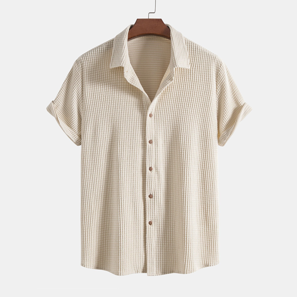 Waffelstrick-Set Kurzarm Hemd & Shorts Regular Fit – Fandro