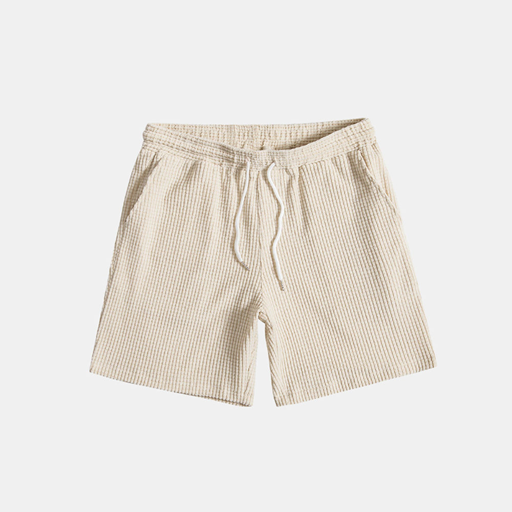 Waffelstrick-Set Kurzarm Hemd & Shorts Regular Fit – Fandro