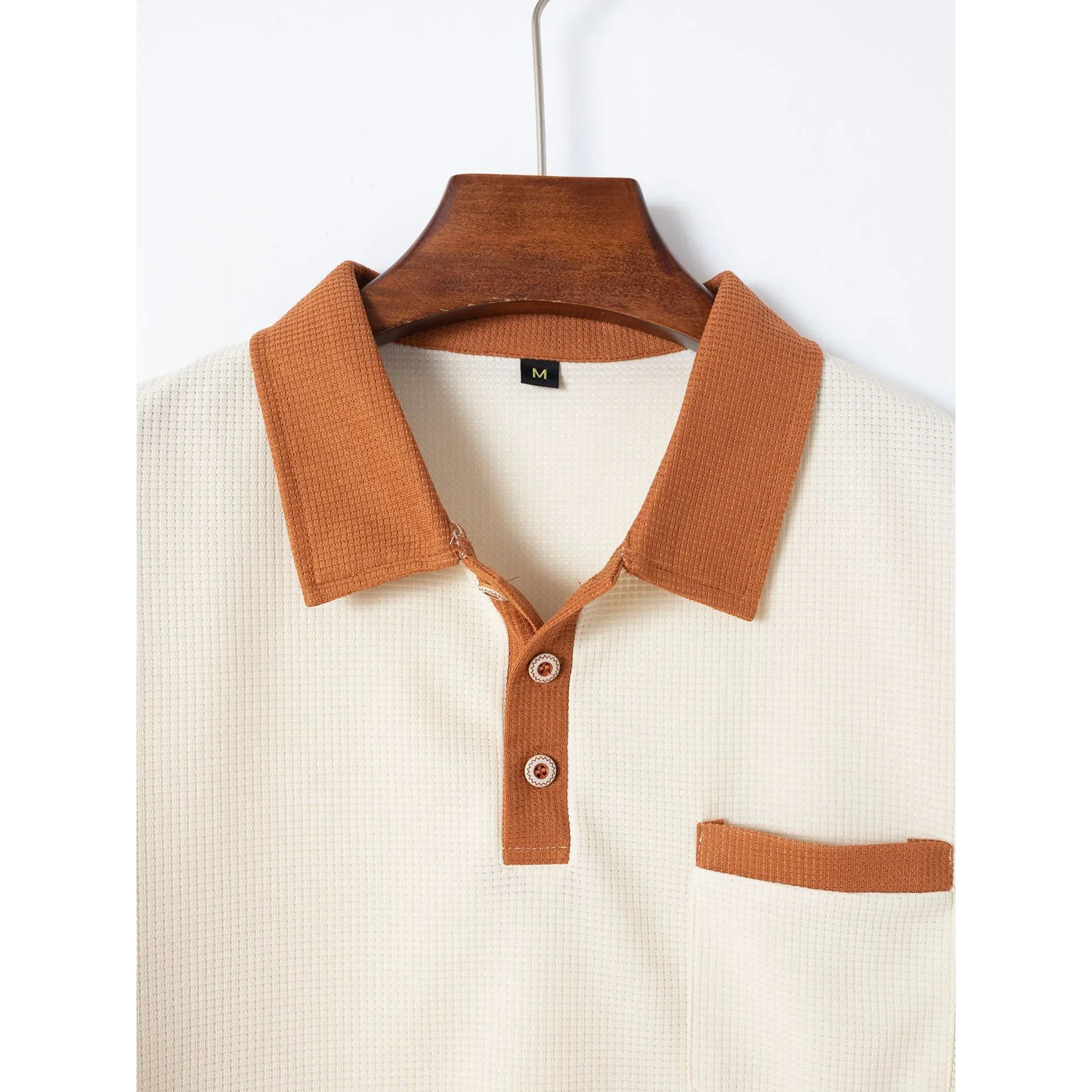 Waffelstrick-Set Poloshirt & Straight-Leg-Hose – Borten