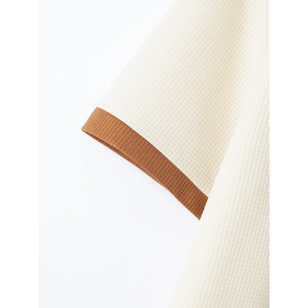 Waffelstrick-Set Poloshirt & Straight-Leg-Hose – Borten
