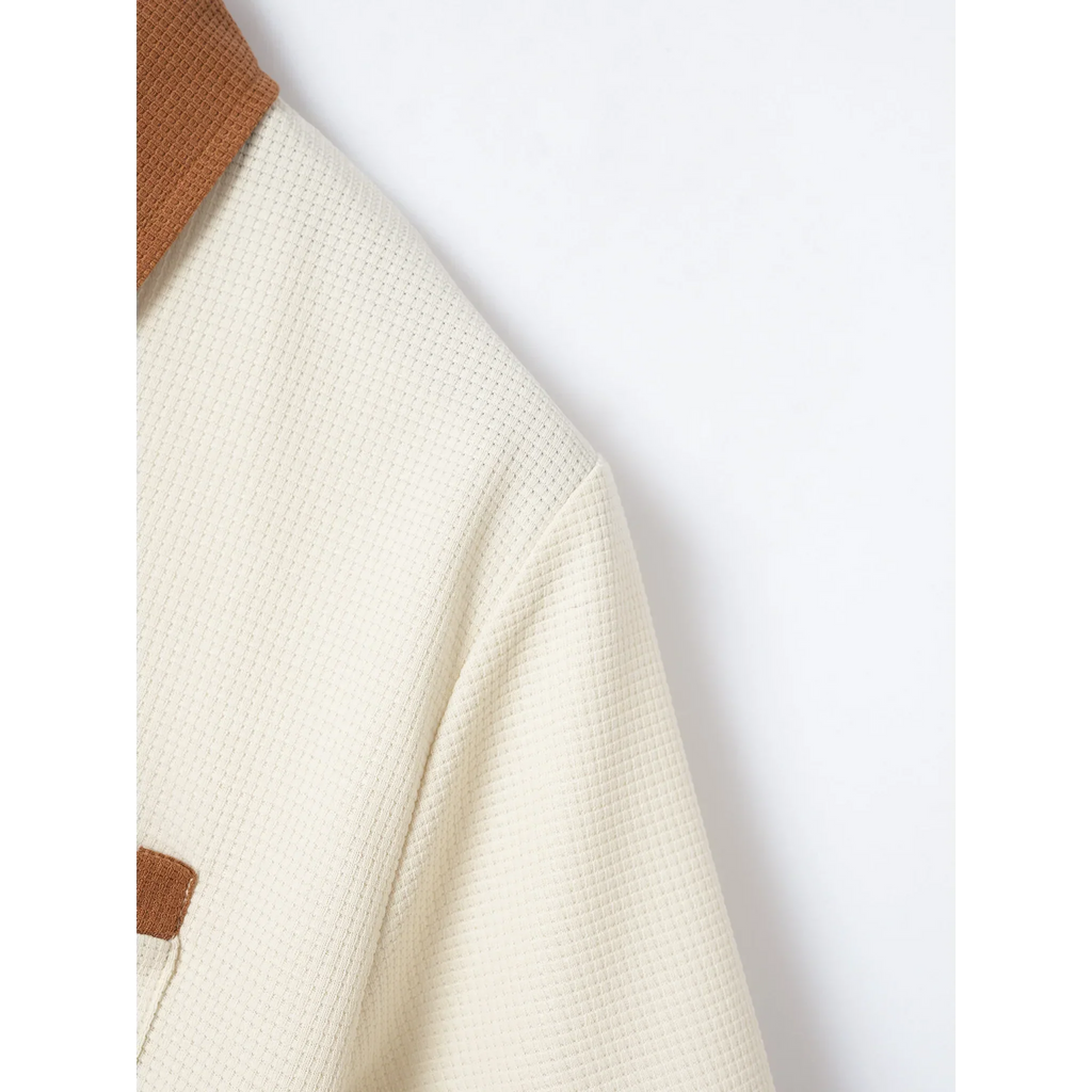 Waffelstrick-Set Poloshirt & Straight-Leg-Hose – Borten
