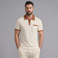 Waffelstrick-Set Poloshirt & Straight-Leg-Hose – Borten