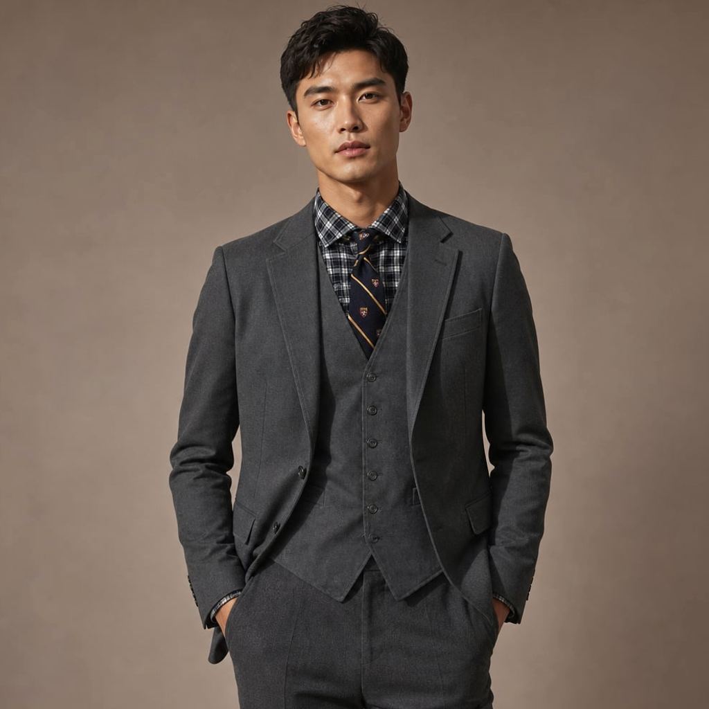 Weste Kunstwildleder Slim Fit – Ulfried
