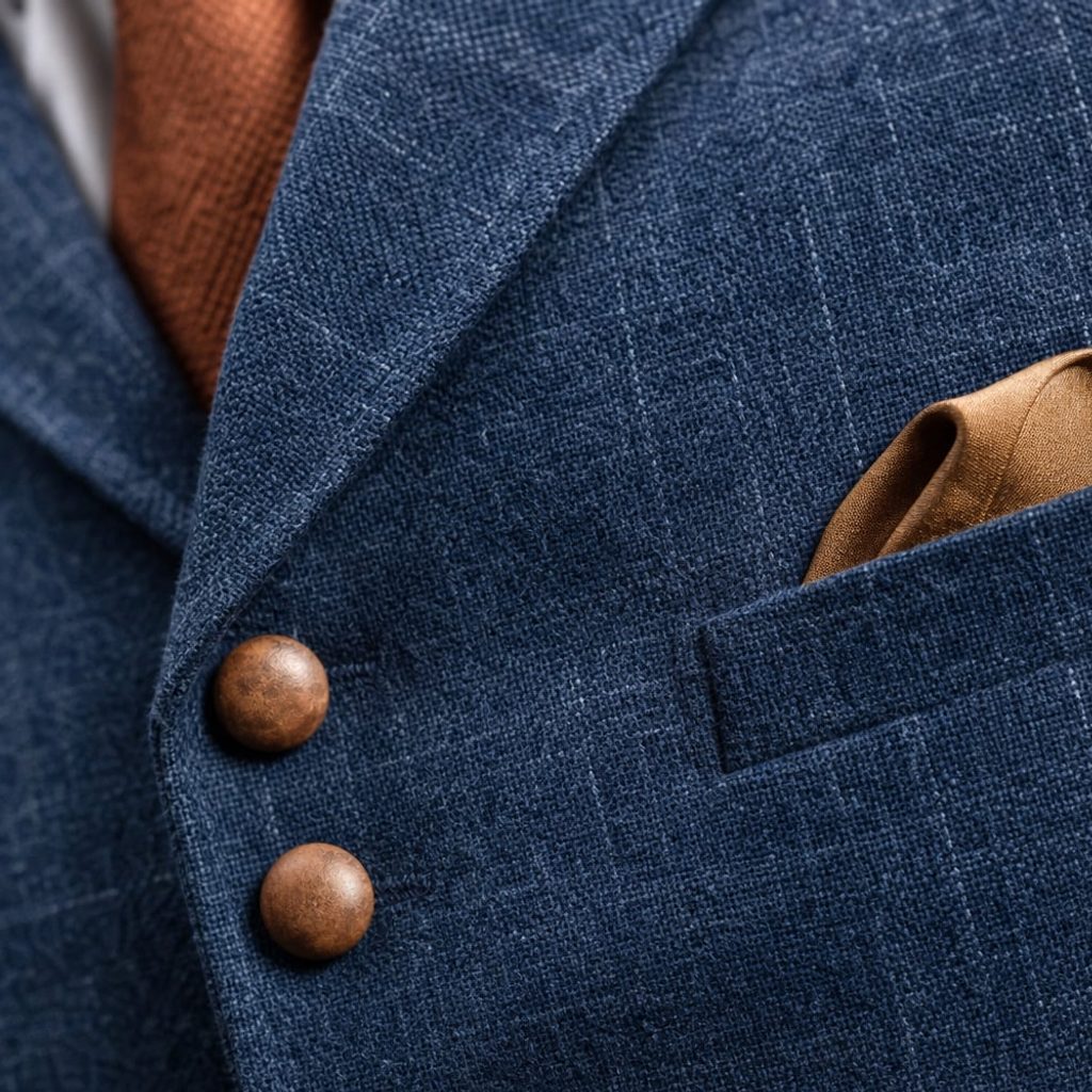 Weste Slim Fit Strukturiert V-Ausschnitt – Ralf